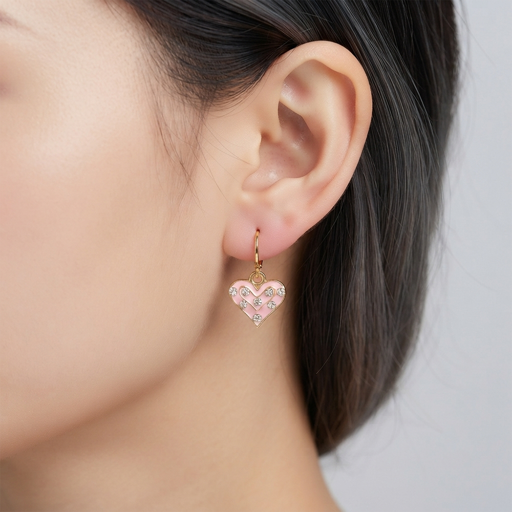 The99Jewel Graceful Gold Plated Austrian Stone Hoop Earrings
