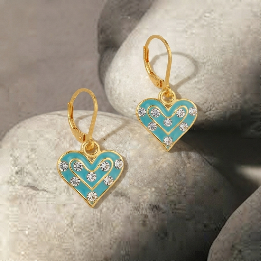The99Jewel Graceful Gold Plated Austrian Stone Hoop Earrings