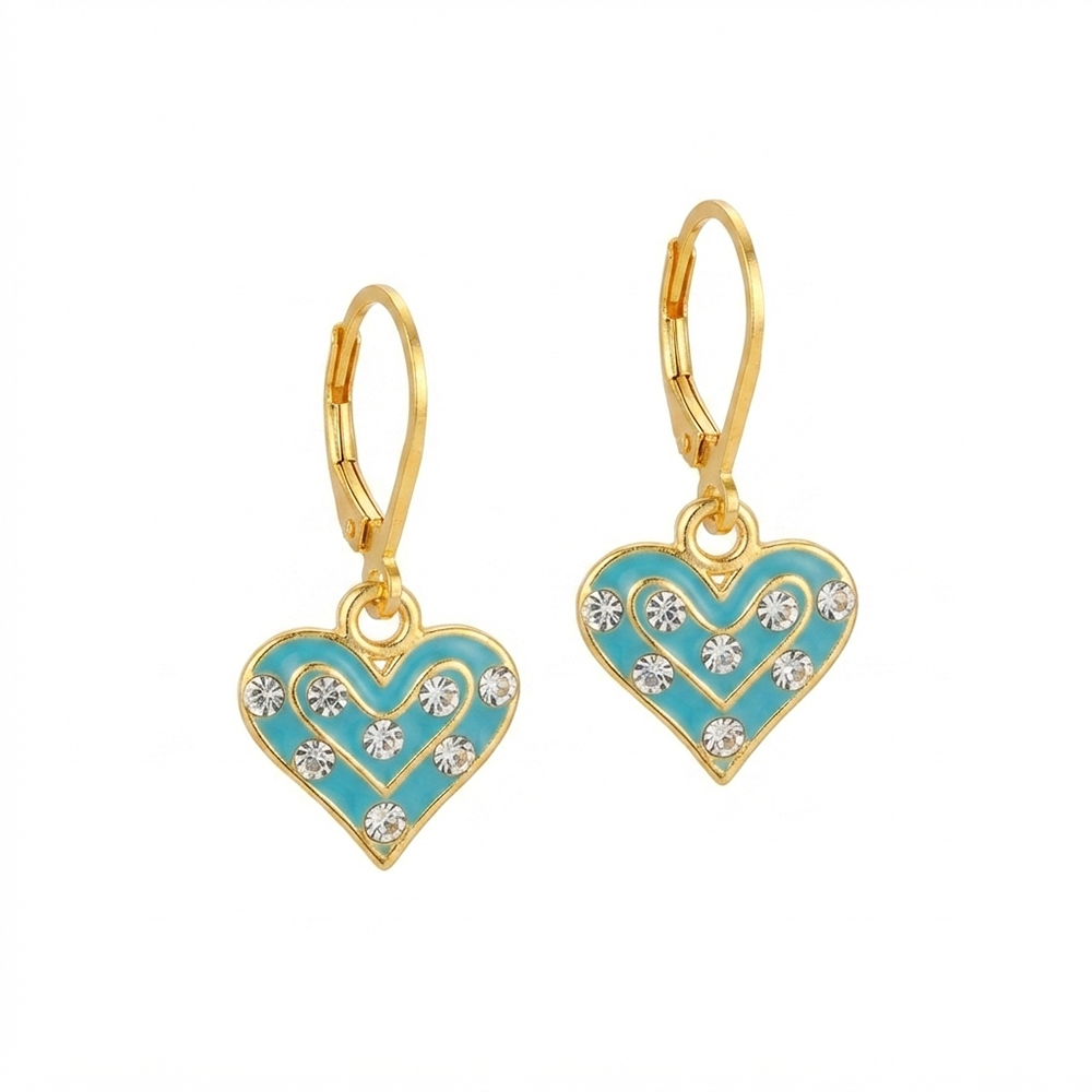 The99Jewel Graceful Gold Plated Austrian Stone Hoop Earrings