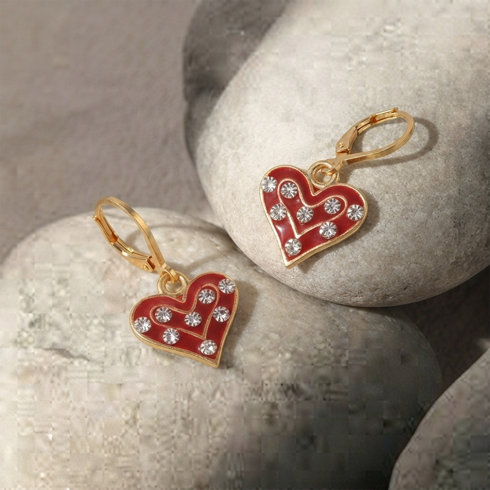 The99Jewel Graceful Gold Plated Austrian Stone Hoop Earrings