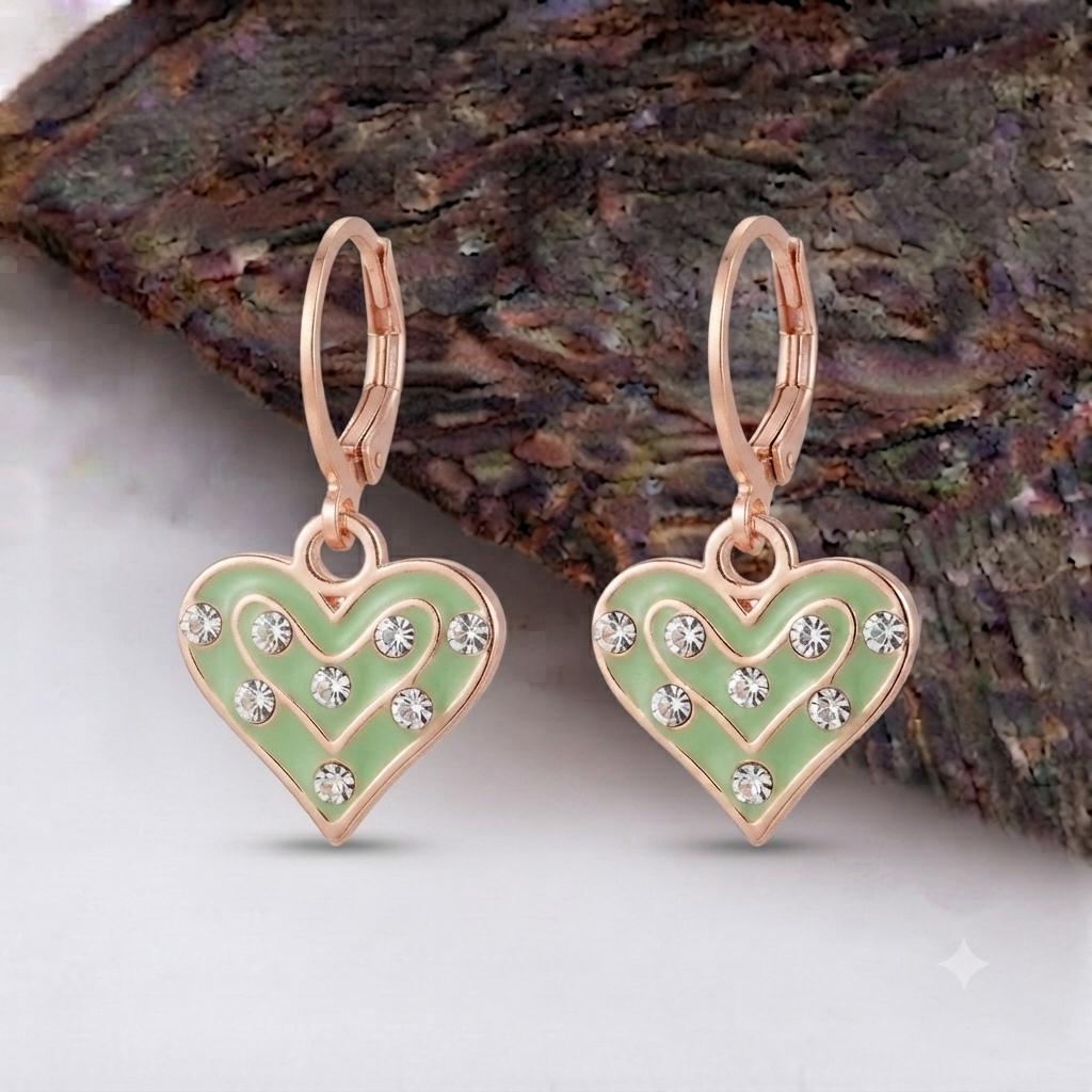 The99Jewel Crafted Austrian Stone Rose Gold Plated Hoop Earrings for women