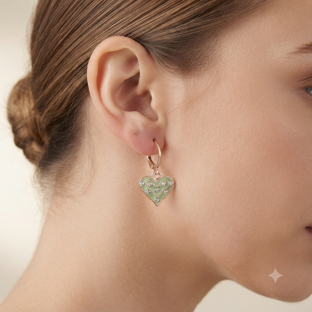 The99Jewel Crafted Austrian Stone Rose Gold Plated Hoop Earrings for women