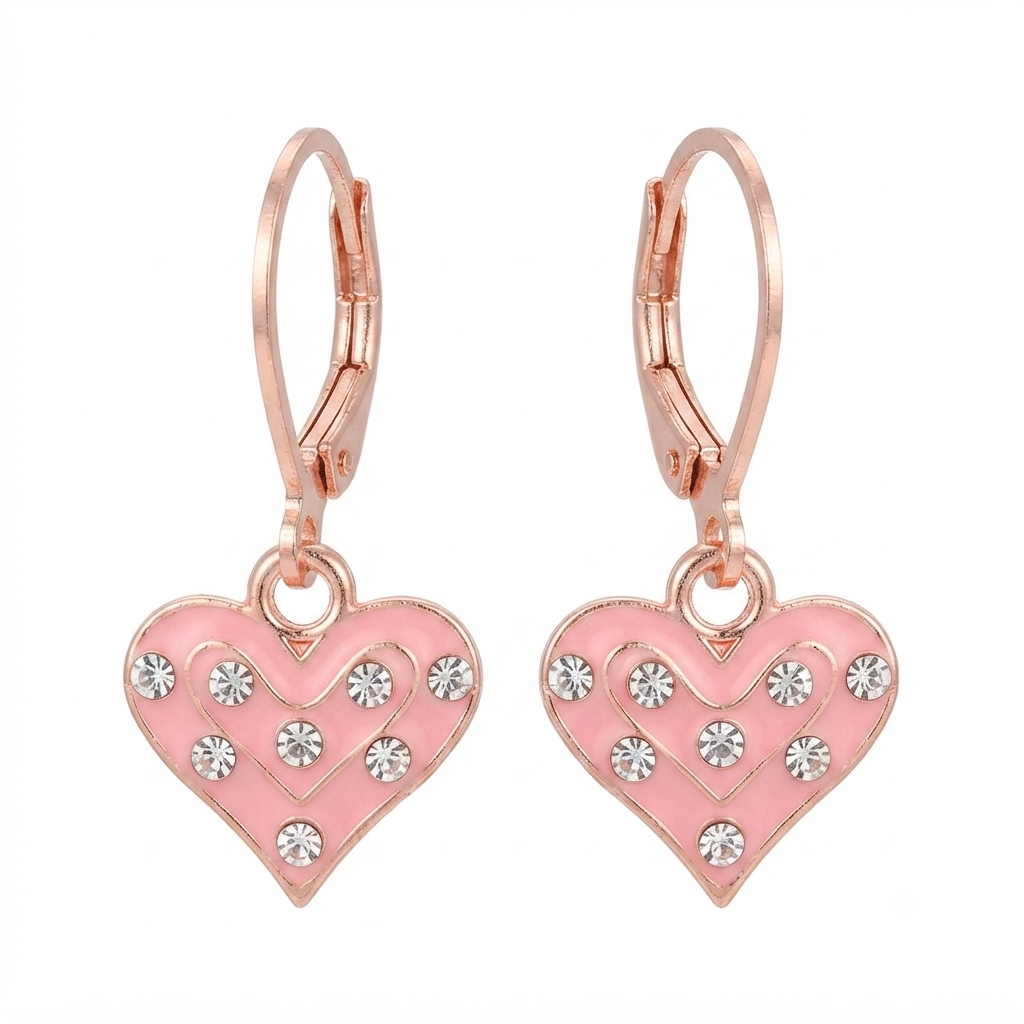 The99Jewel Crafted Austrian Stone Rose Gold Plated Hoop Earrings for women
