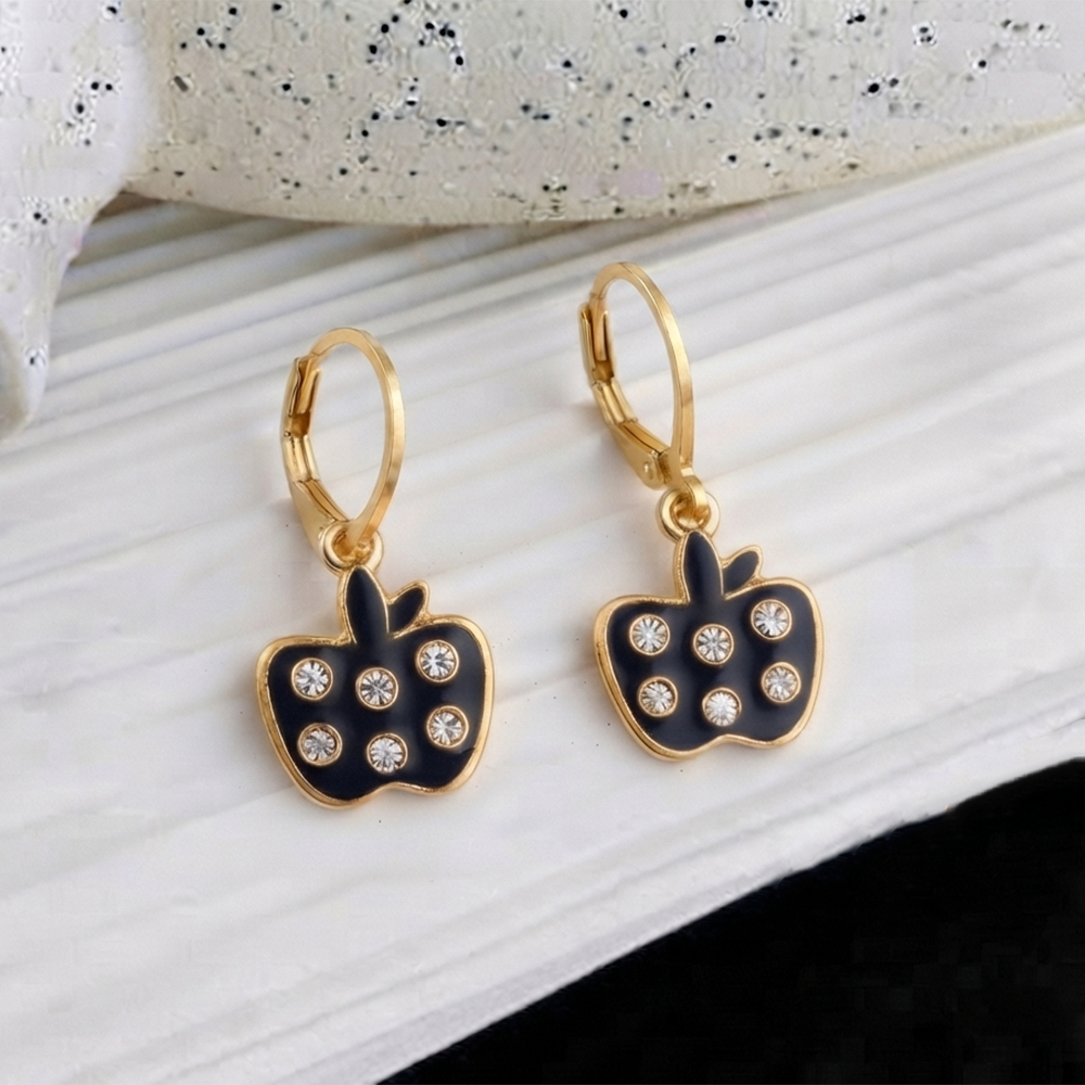 The99Jewel Trendy Gold Plated Austrian Stone Party Wear Hoop Earrings