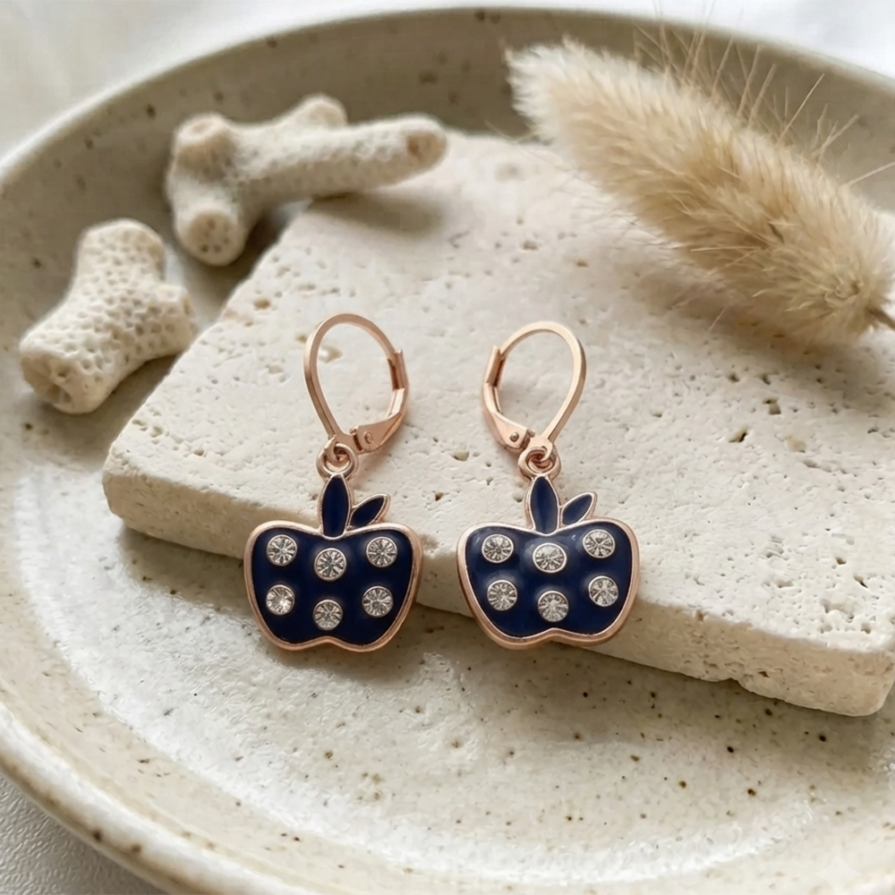 The99Jewel Fashion-Forward Rose Gold Plated Austrian Stone Hoop Earrings 
