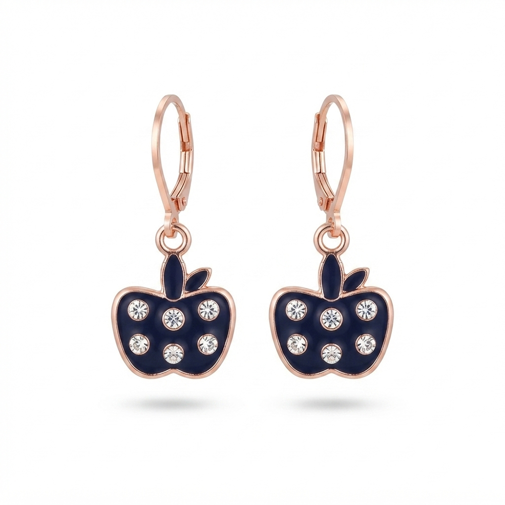 The99Jewel Fashion-Forward Rose Gold Plated Austrian Stone Hoop Earrings
