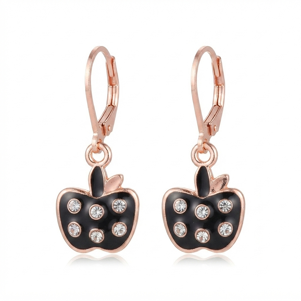 The99Jewel Fashion-Forward Rose Gold Plated Austrian Stone Hoop Earrings