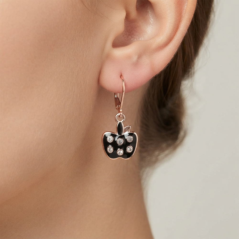 The99Jewel Fashion-Forward Rose Gold Plated Austrian Stone Hoop Earrings