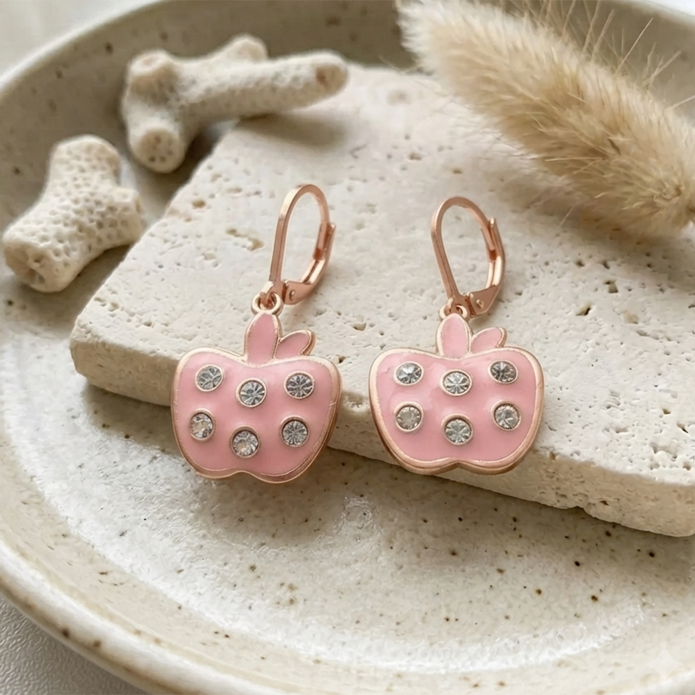 The99Jewel Fashion-Forward Rose Gold Plated Austrian Stone Hoop Earrings 