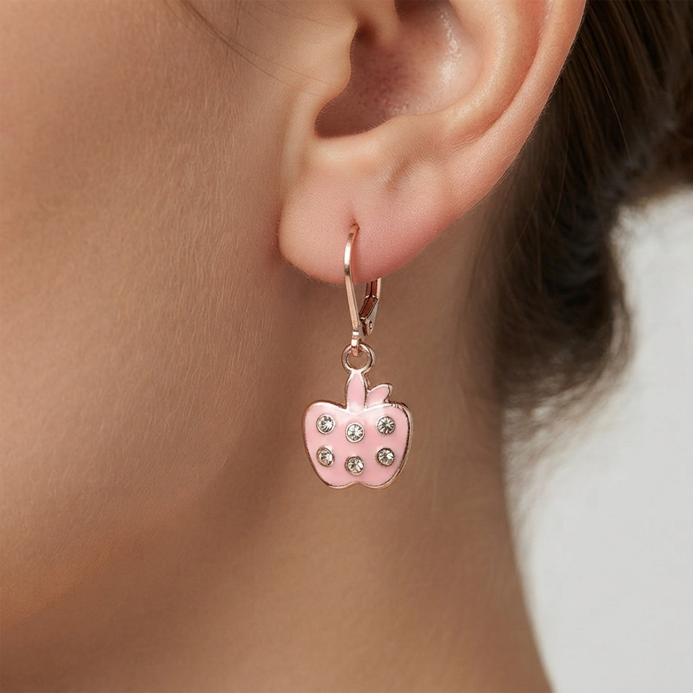 The99Jewel Fashion-Forward Rose Gold Plated Austrian Stone Hoop Earrings