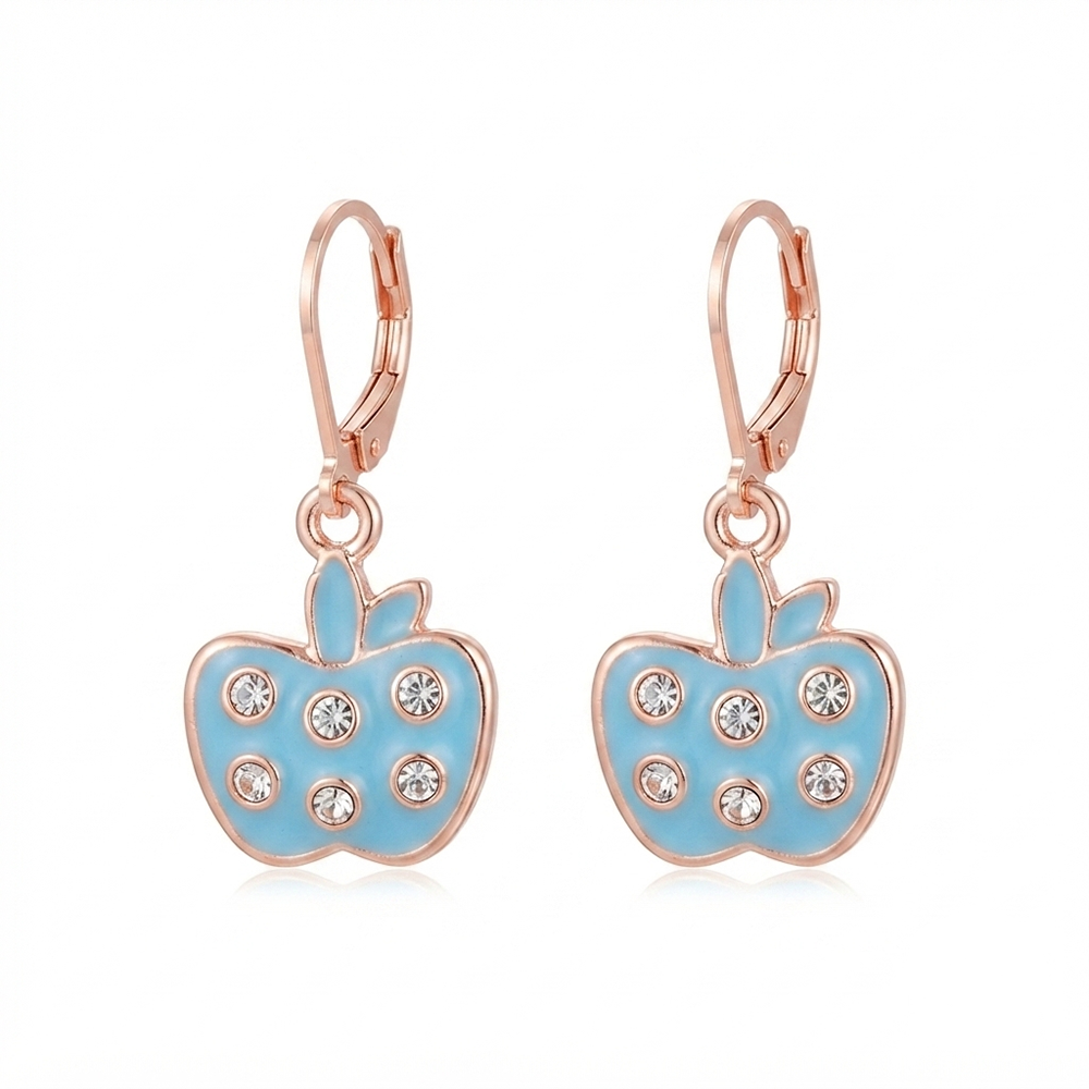 The99Jewel Fashion-Forward Rose Gold Plated Austrian Stone Hoop Earrings