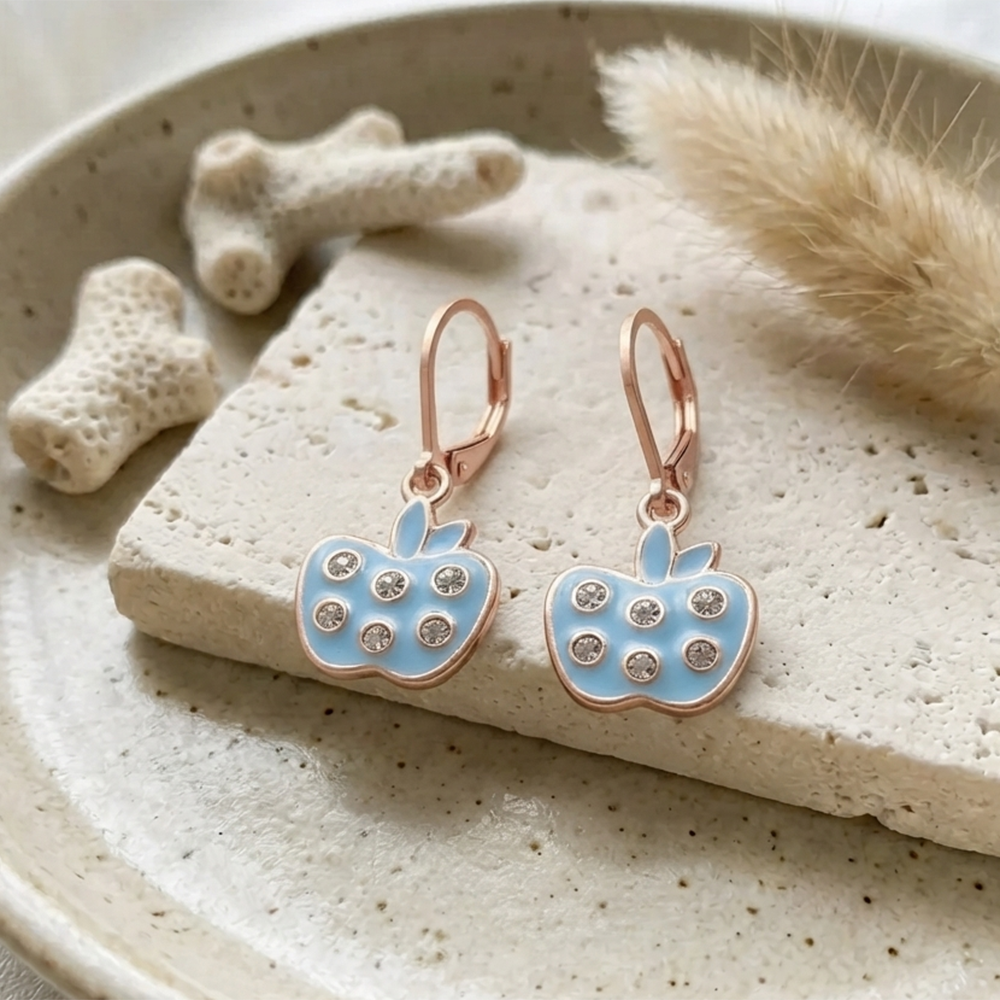 The99Jewel Fashion-Forward Rose Gold Plated Austrian Stone Hoop Earrings 