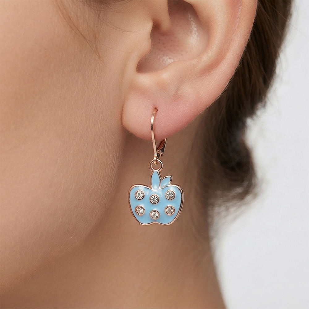 The99Jewel Fashion-Forward Rose Gold Plated Austrian Stone Hoop Earrings