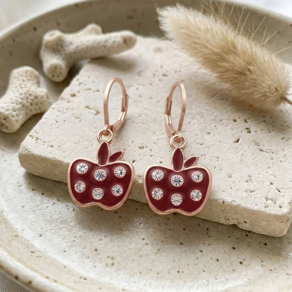 The99Jewel Fashion-Forward Rose Gold Plated Austrian Stone Hoop Earrings 