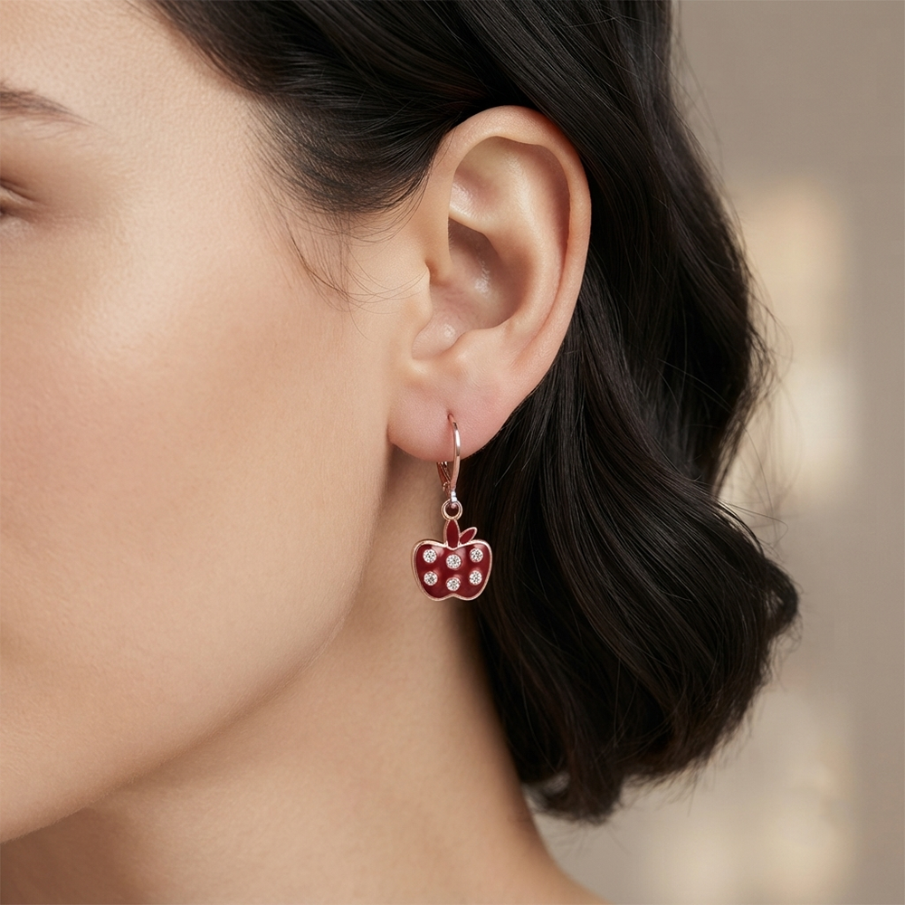 The99Jewel Fashion-Forward Rose Gold Plated Austrian Stone Hoop Earrings