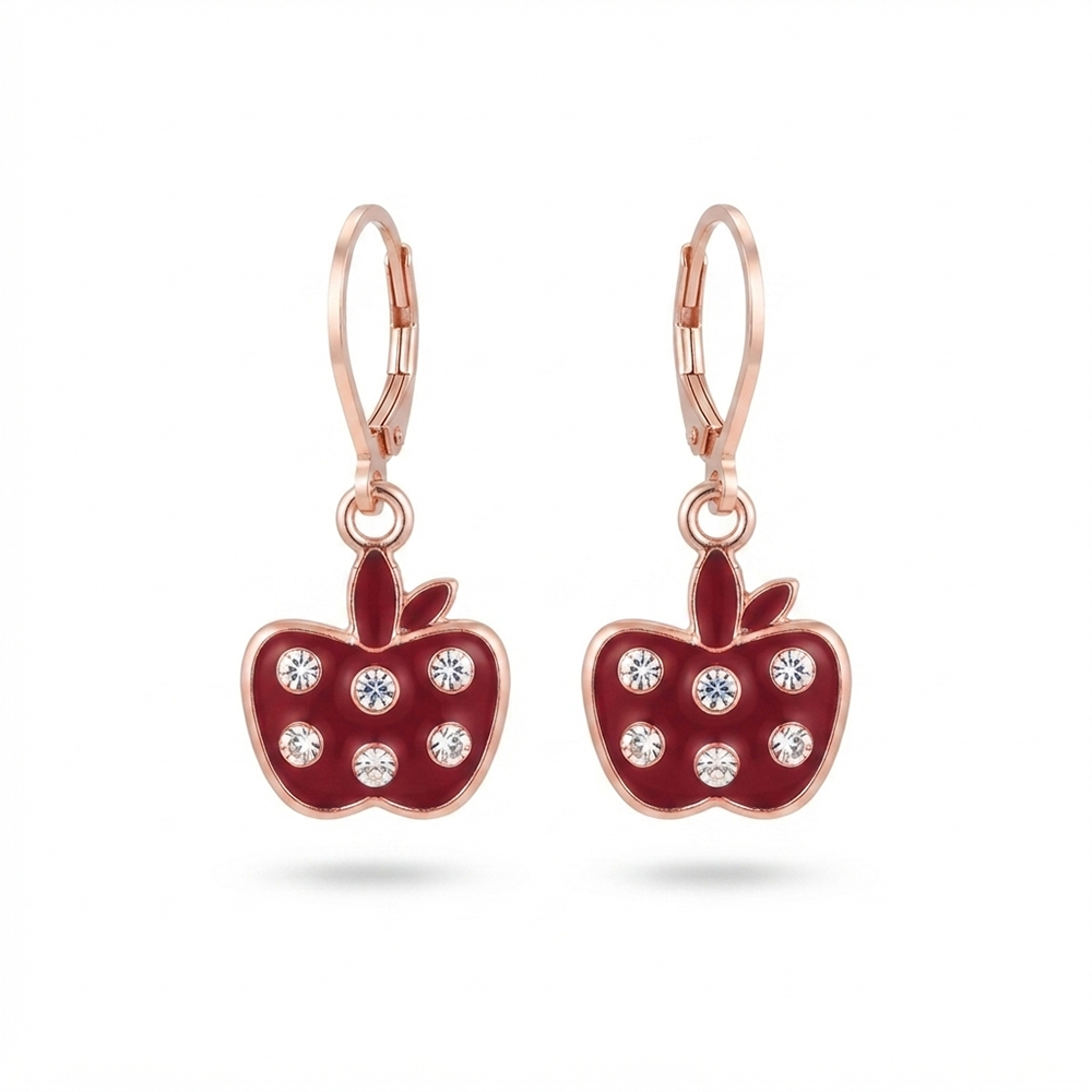 The99Jewel Fashion-Forward Rose Gold Plated Austrian Stone Hoop Earrings