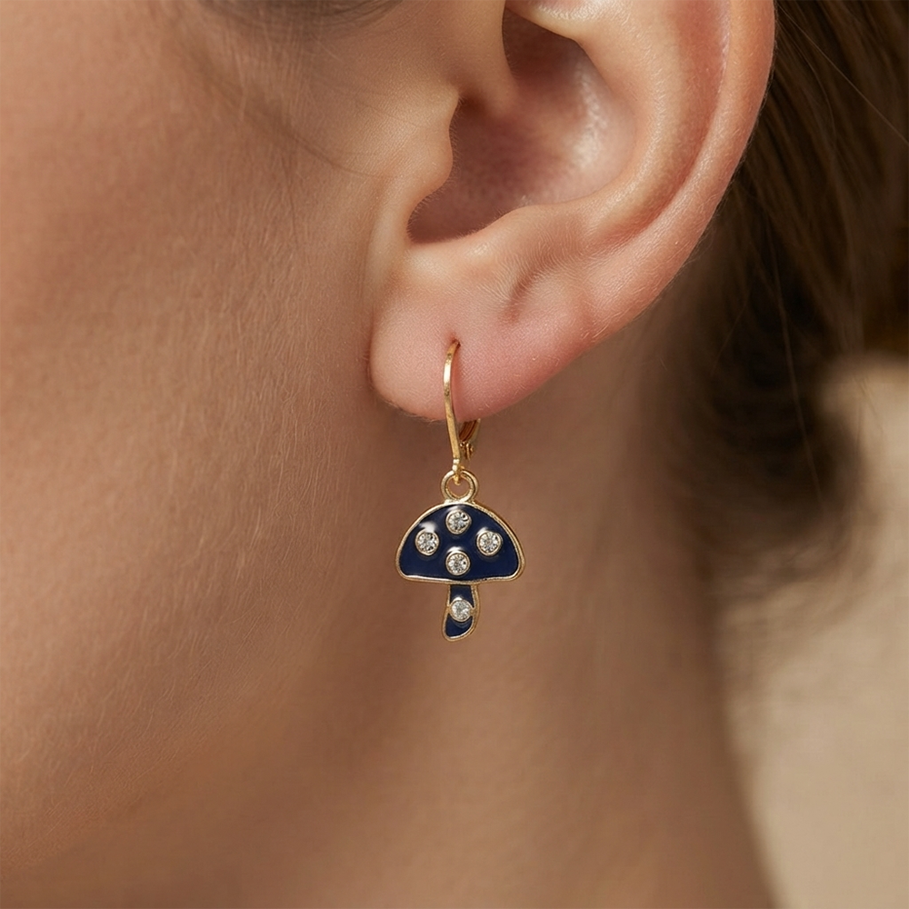 The99Jewel Stylish Gold Plated Austrian Stone Fashion Hoop Earrings