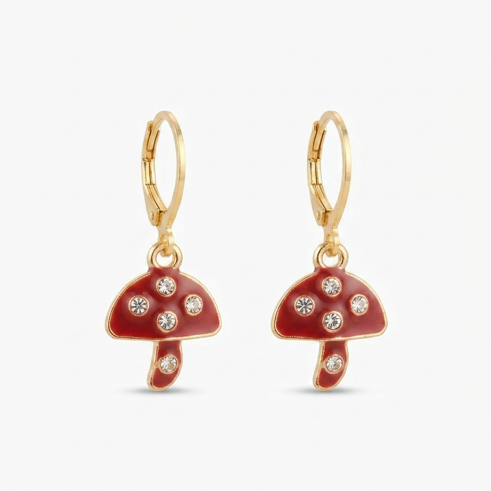 The99Jewel Stylish Gold Plated Austrian Stone Fashion Hoop Earrings