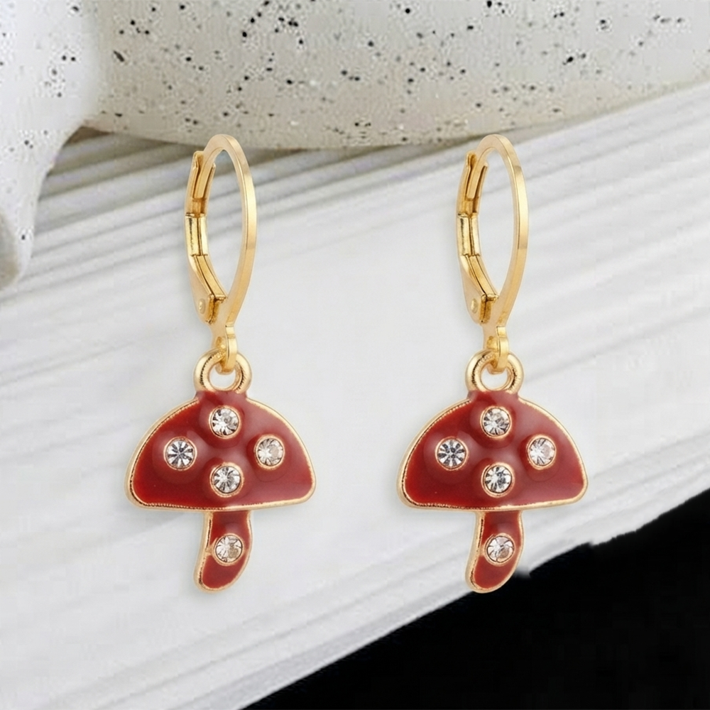 The99Jewel Stylish Gold Plated Austrian Stone Fashion Hoop Earrings