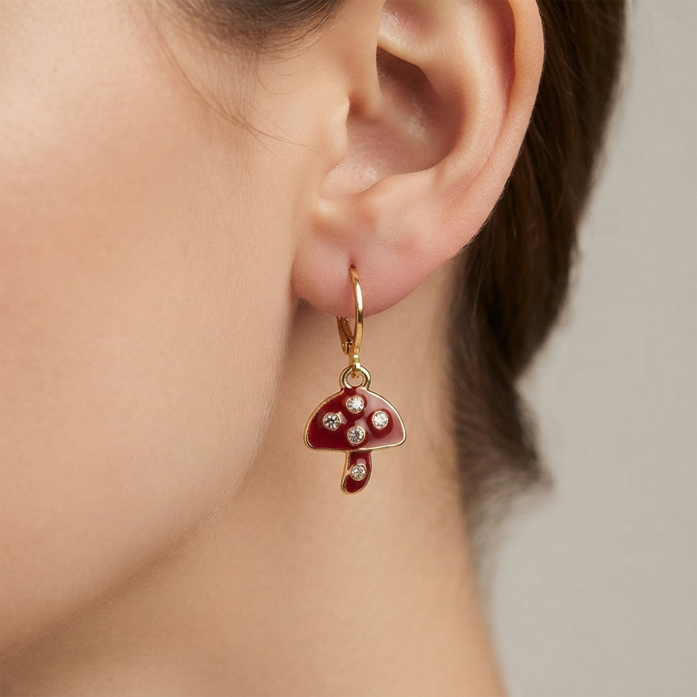 The99Jewel Stylish Gold Plated Austrian Stone Fashion Hoop Earrings