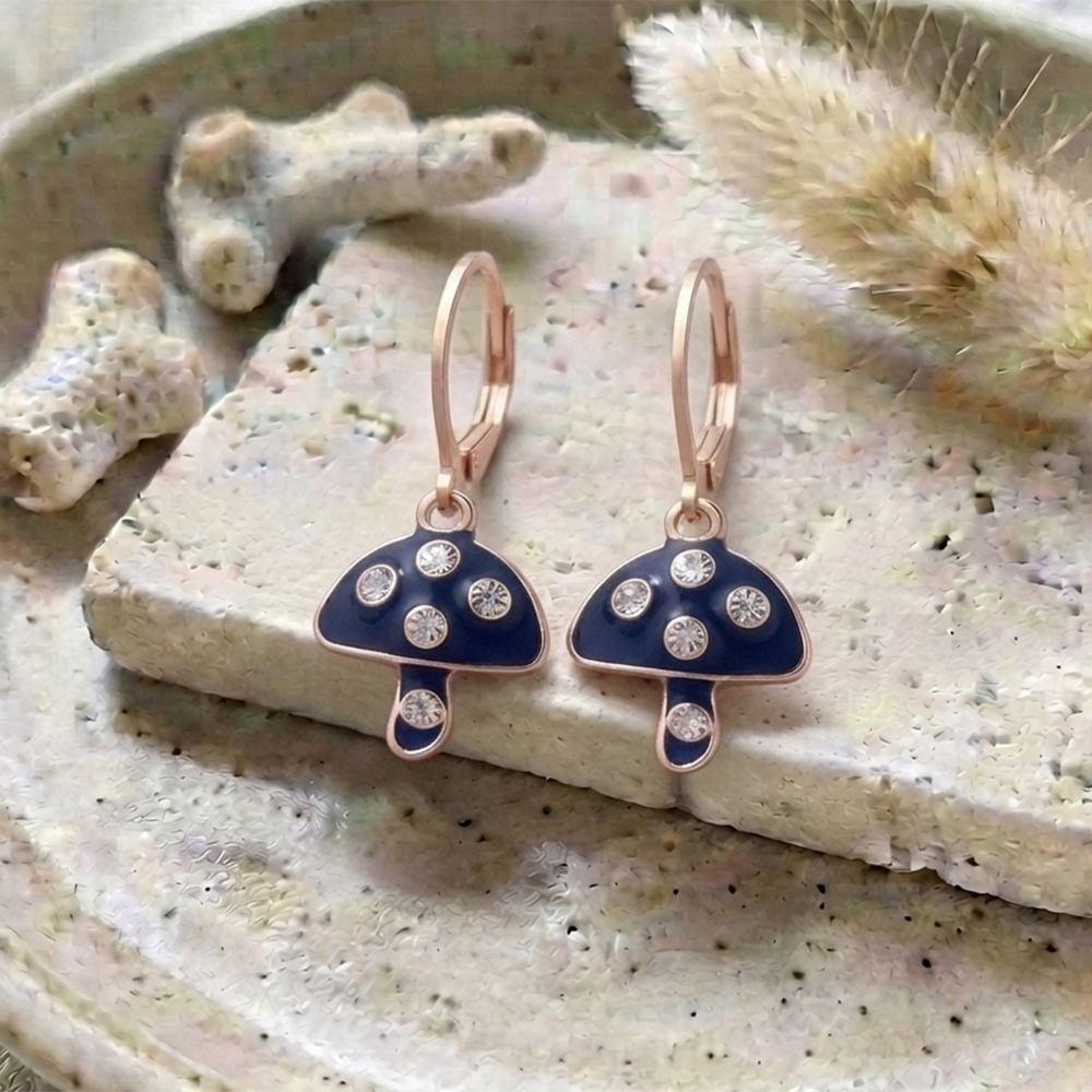 The99Jewel Iconic Rose Gold Plated Austrian Stone Hoop Earrings for women