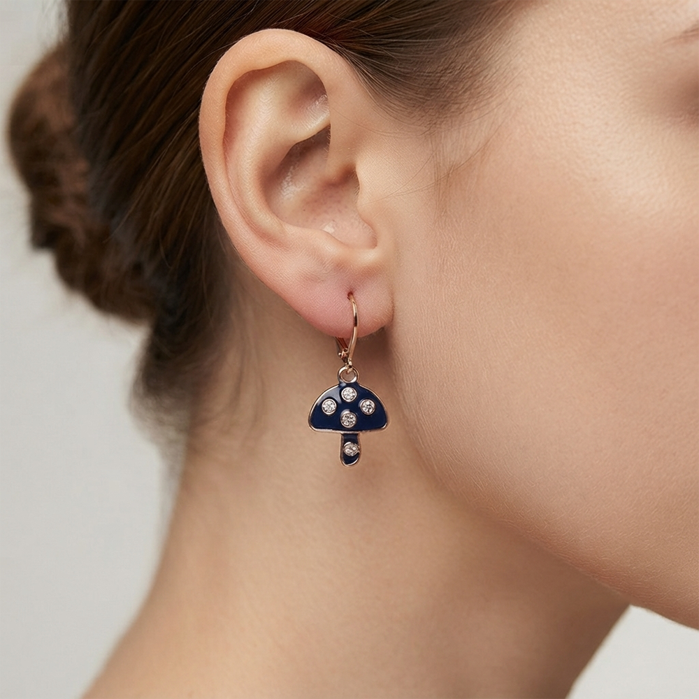 The99Jewel Iconic Rose Gold Plated Austrian Stone Hoop Earrings for women