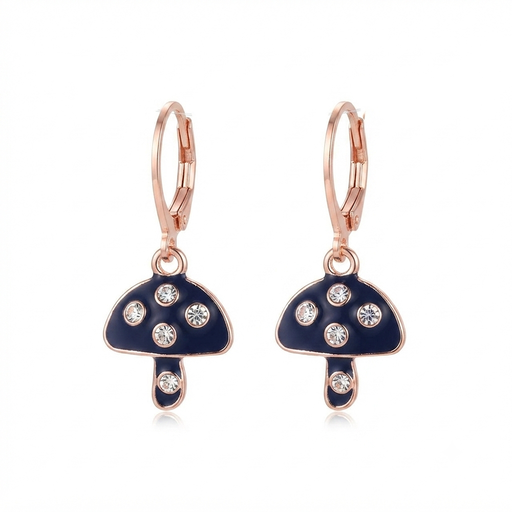 The99Jewel Iconic Rose Gold Plated Austrian Stone Hoop Earrings for women