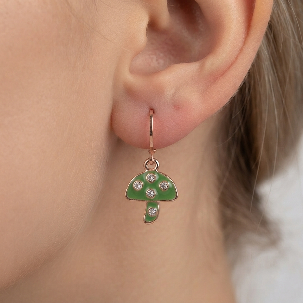 The99Jewel Iconic Rose Gold Plated Austrian Stone Hoop Earrings for women