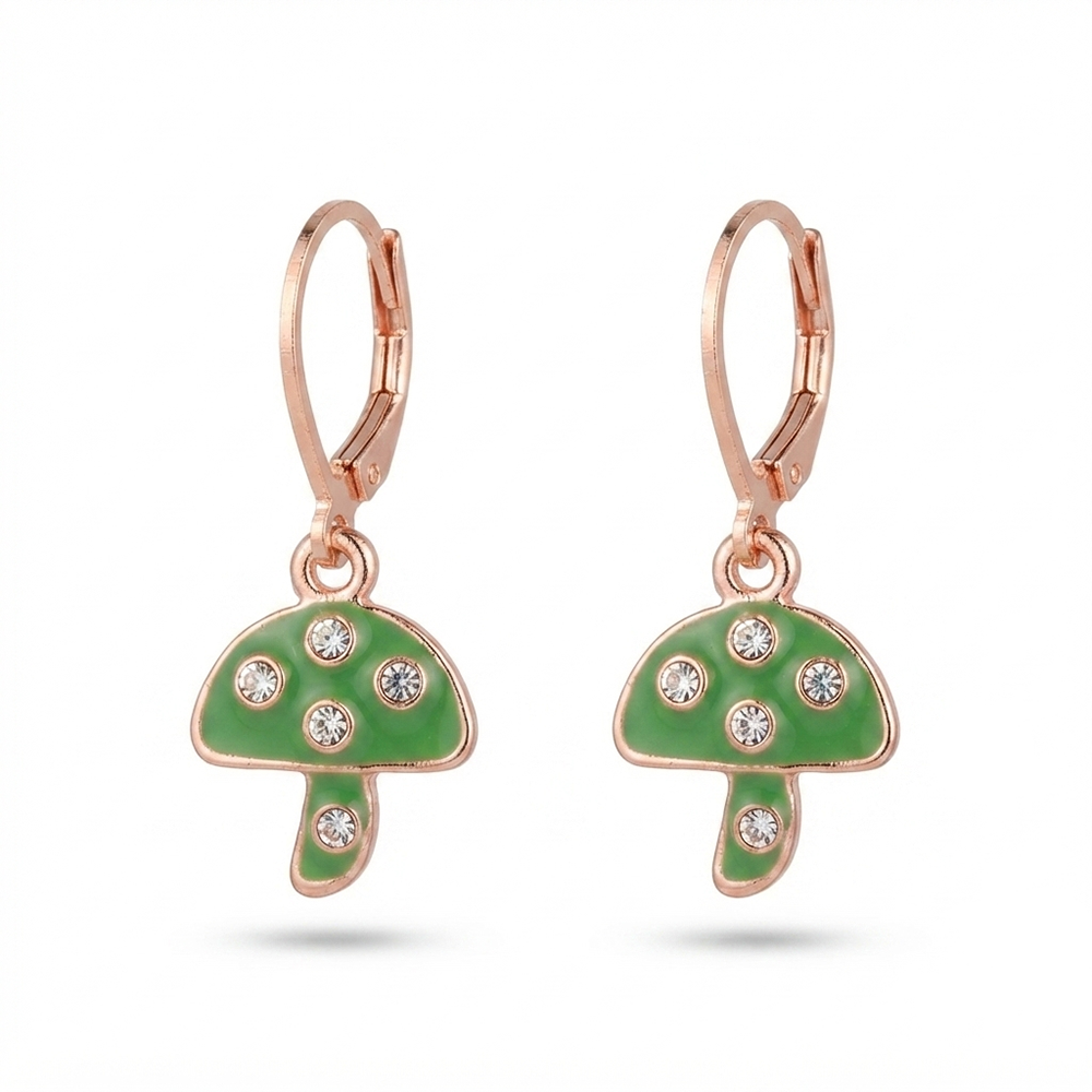 The99Jewel Iconic Rose Gold Plated Austrian Stone Hoop Earrings for women