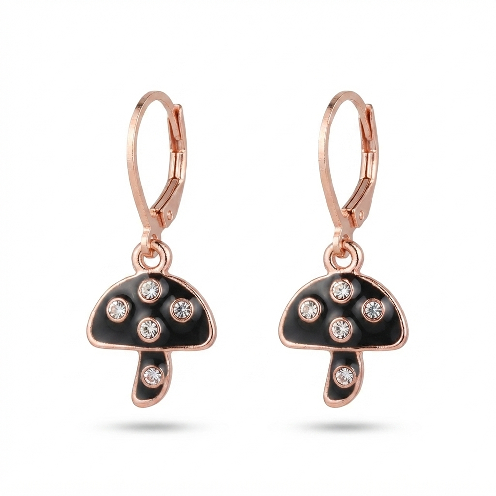 The99Jewel Iconic Rose Gold Plated Austrian Stone Hoop Earrings for women