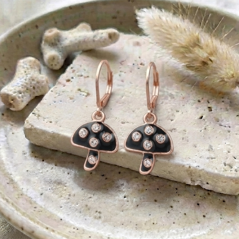 The99Jewel Iconic Rose Gold Plated Austrian Stone Hoop Earrings for women