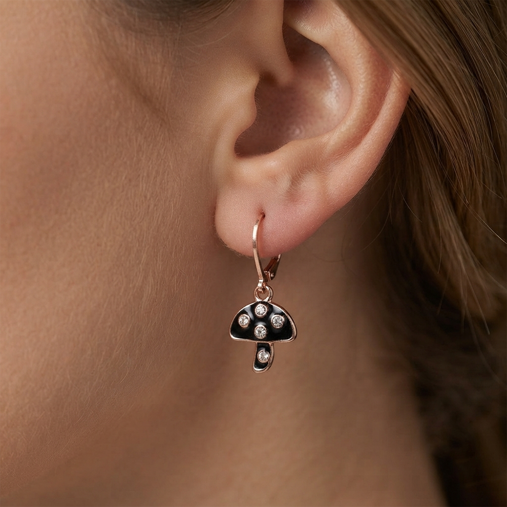 The99Jewel Iconic Rose Gold Plated Austrian Stone Hoop Earrings for women