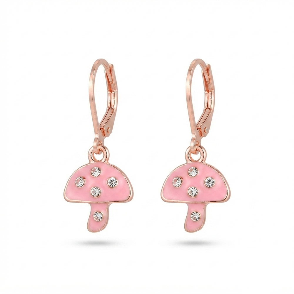 The99Jewel Iconic Rose Gold Plated Austrian Stone Hoop Earrings for women