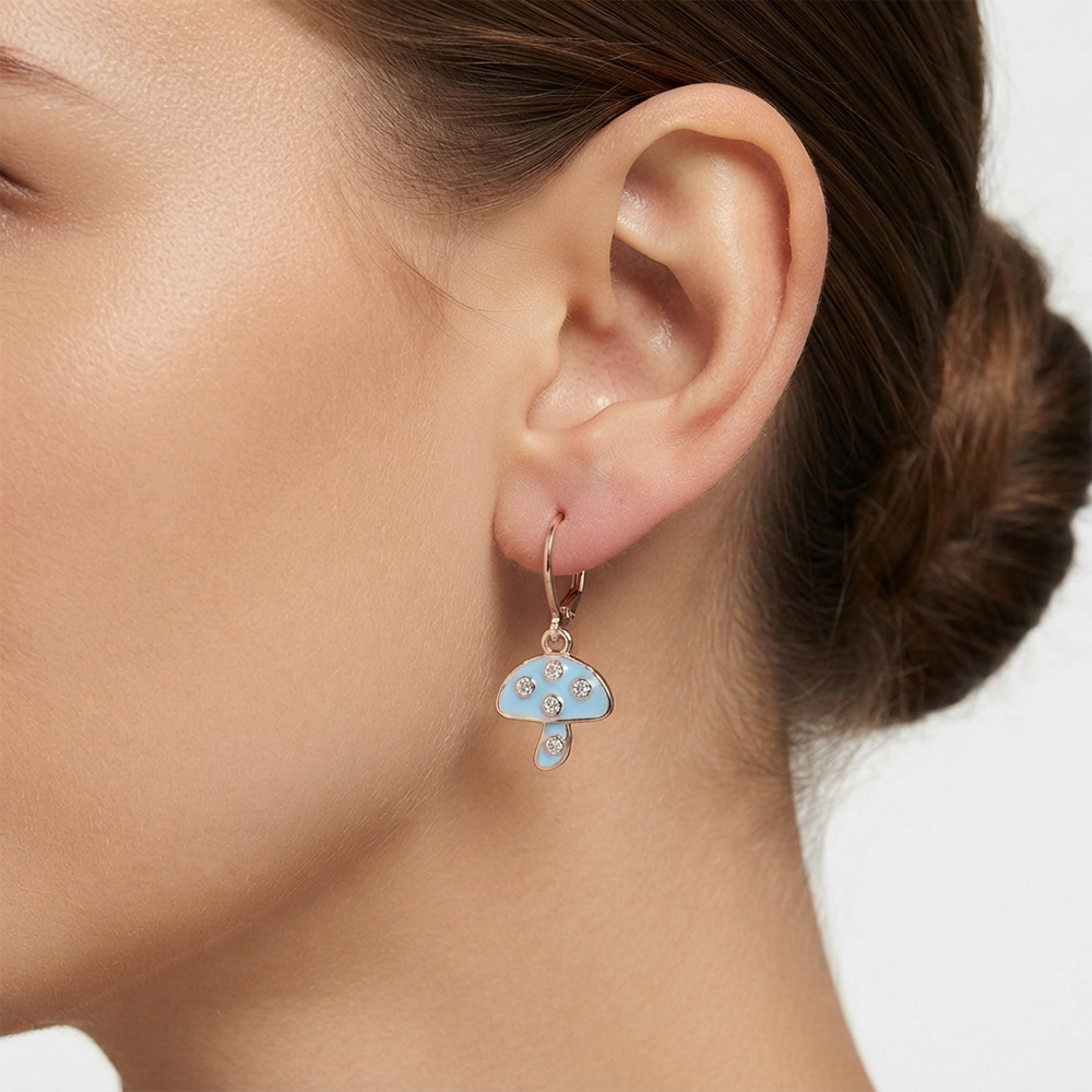 The99Jewel Iconic Rose Gold Plated Austrian Stone Hoop Earrings for women