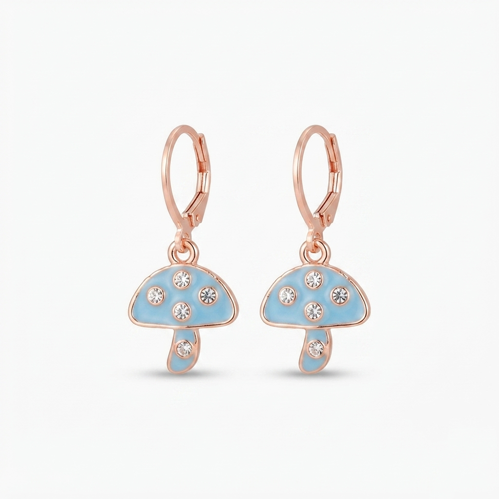 The99Jewel Iconic Rose Gold Plated Austrian Stone Hoop Earrings for women