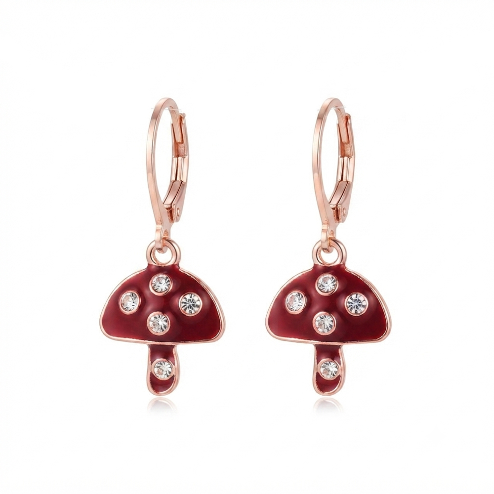 The99Jewel Iconic Rose Gold Plated Austrian Stone Hoop Earrings for women
