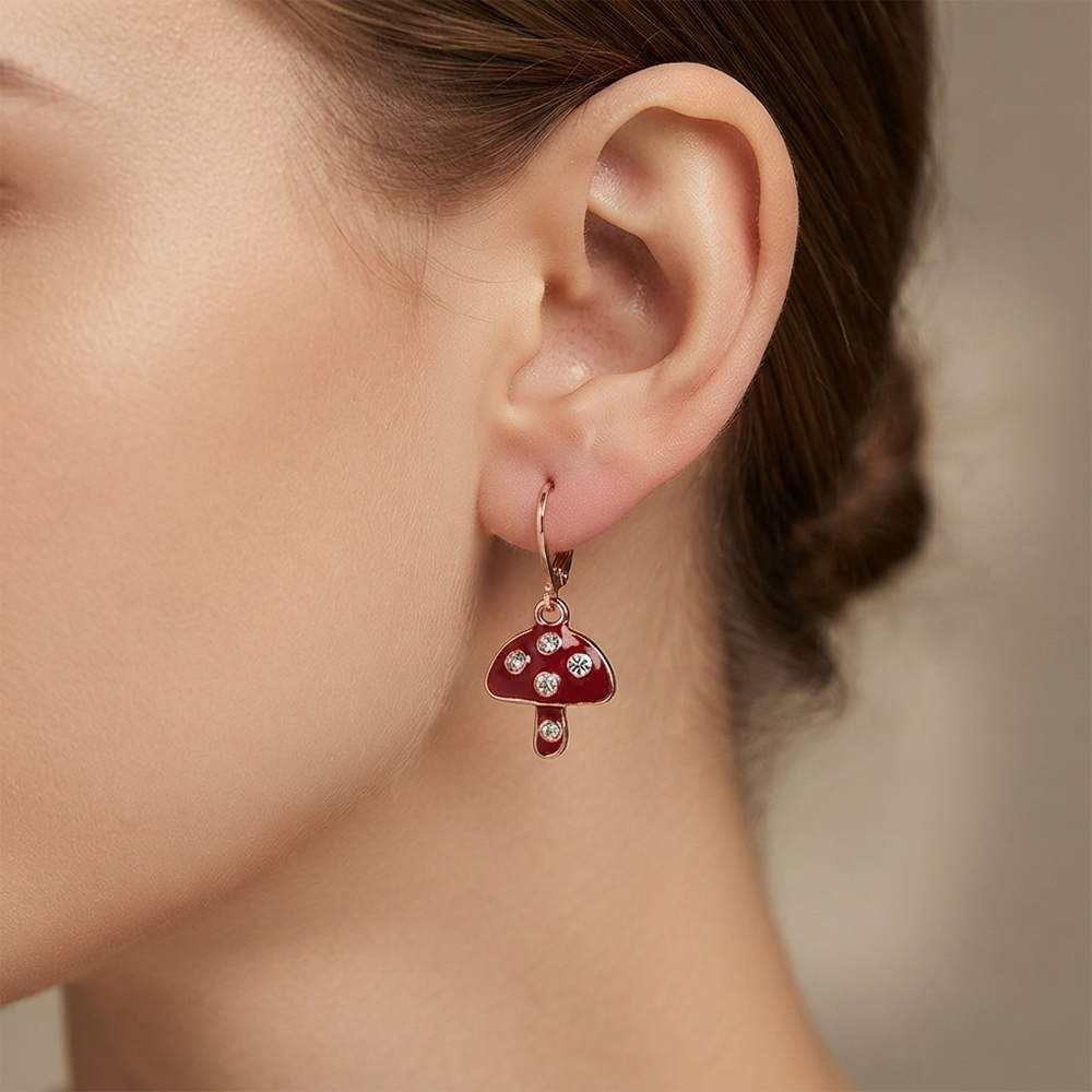 The99Jewel Iconic Rose Gold Plated Austrian Stone Hoop Earrings for women