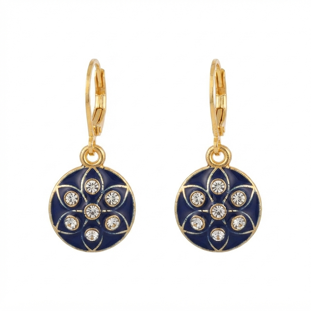 The99Jewel Glamorous Gold Plated Floral Design Hoop Earrings