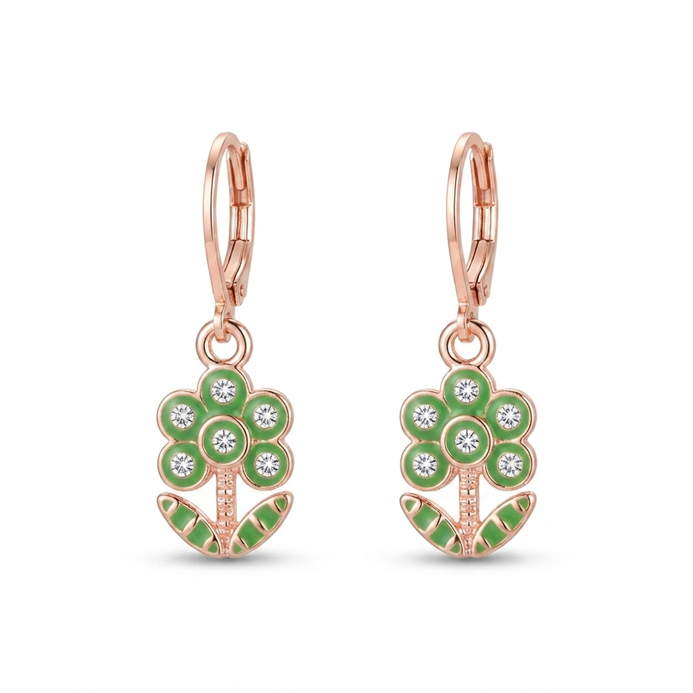 The99Jewel Eye-Catching Rose Gold Plated Austrian Stone Hoop Earrings for women