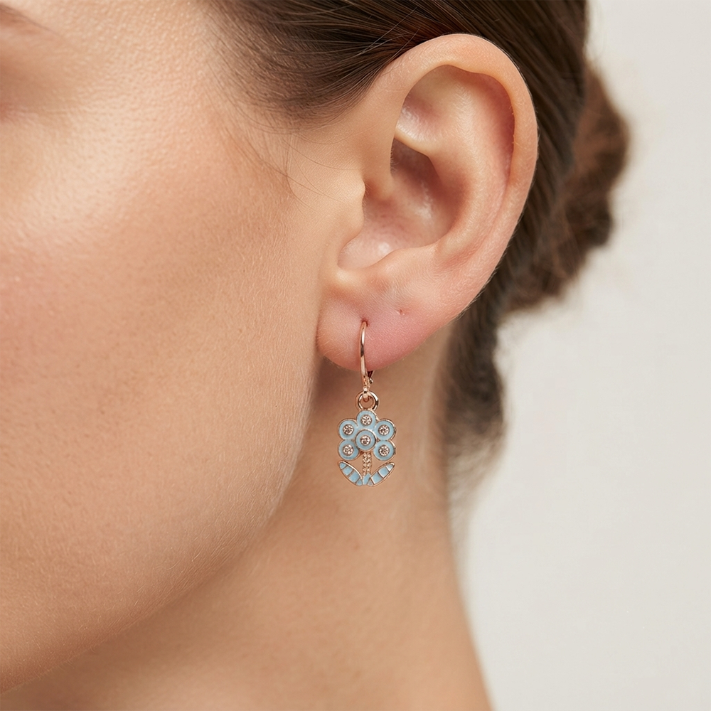 The99Jewel Eye-Catching Rose Gold Plated Austrian Stone Hoop Earrings for women