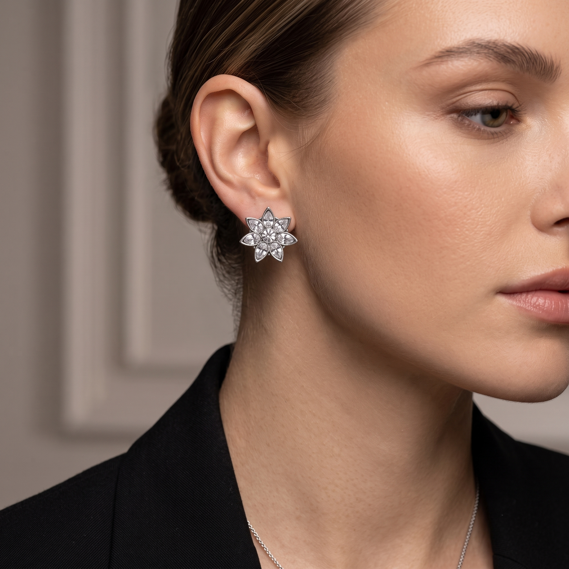 The99Jewel Silver Plated Austrian Stone Stud Earrings