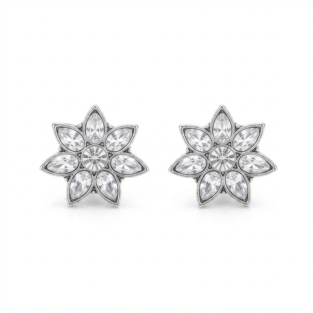 The99Jewel Silver Plated Austrian Stone Stud Earrings