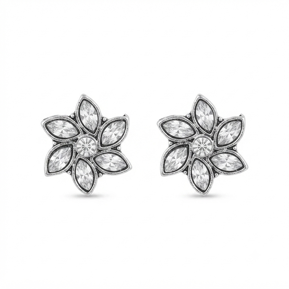 The99Jewel Silver Plated Austrian Stone Stud Earrings