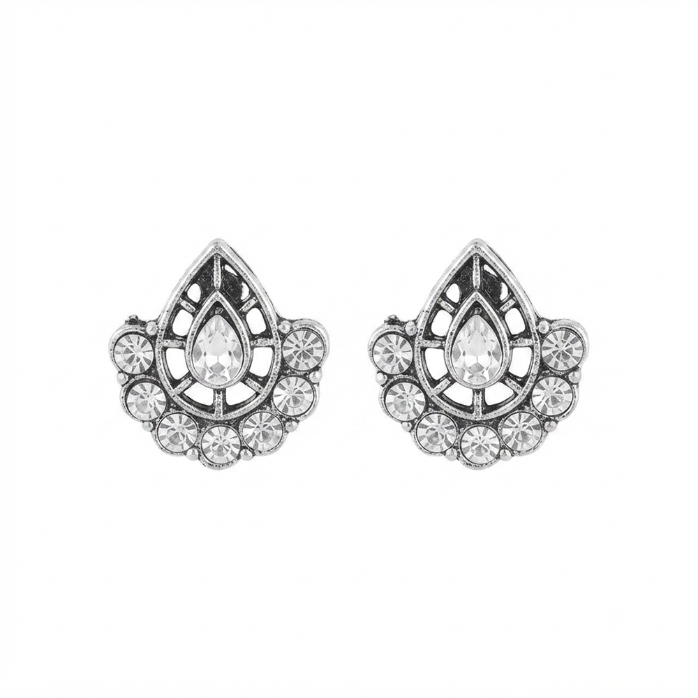The99Jewel Silver Plated Austrian Stone Stud Earrings