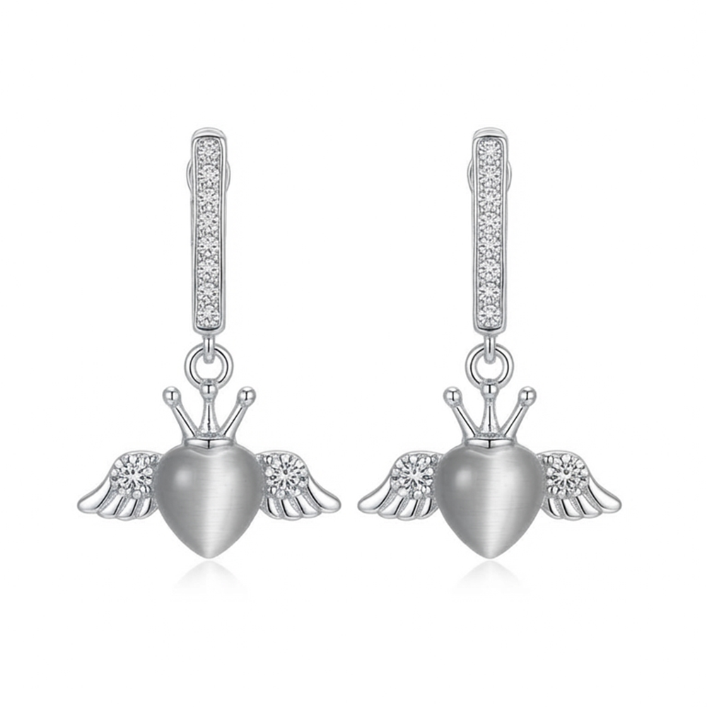 The99Jewel Silver Plated Monalisa Stone Dangler Earrings