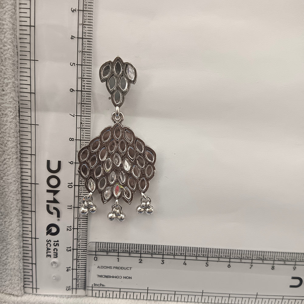 The99Jewel Fashion Oxidised with Mirror Dangler Earrings for Women