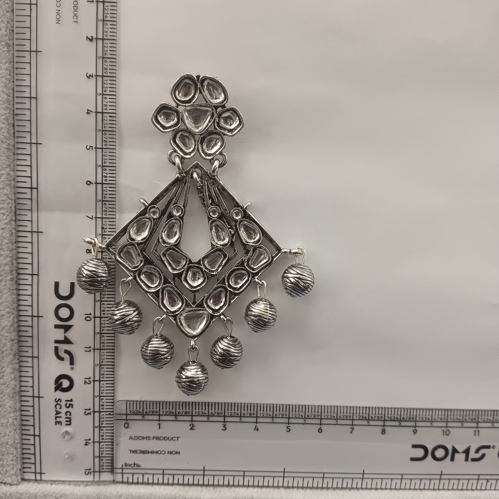 The99Jewel Oxidised Earrings Featuring Mirror Cut Glass Stone for Girls & Women