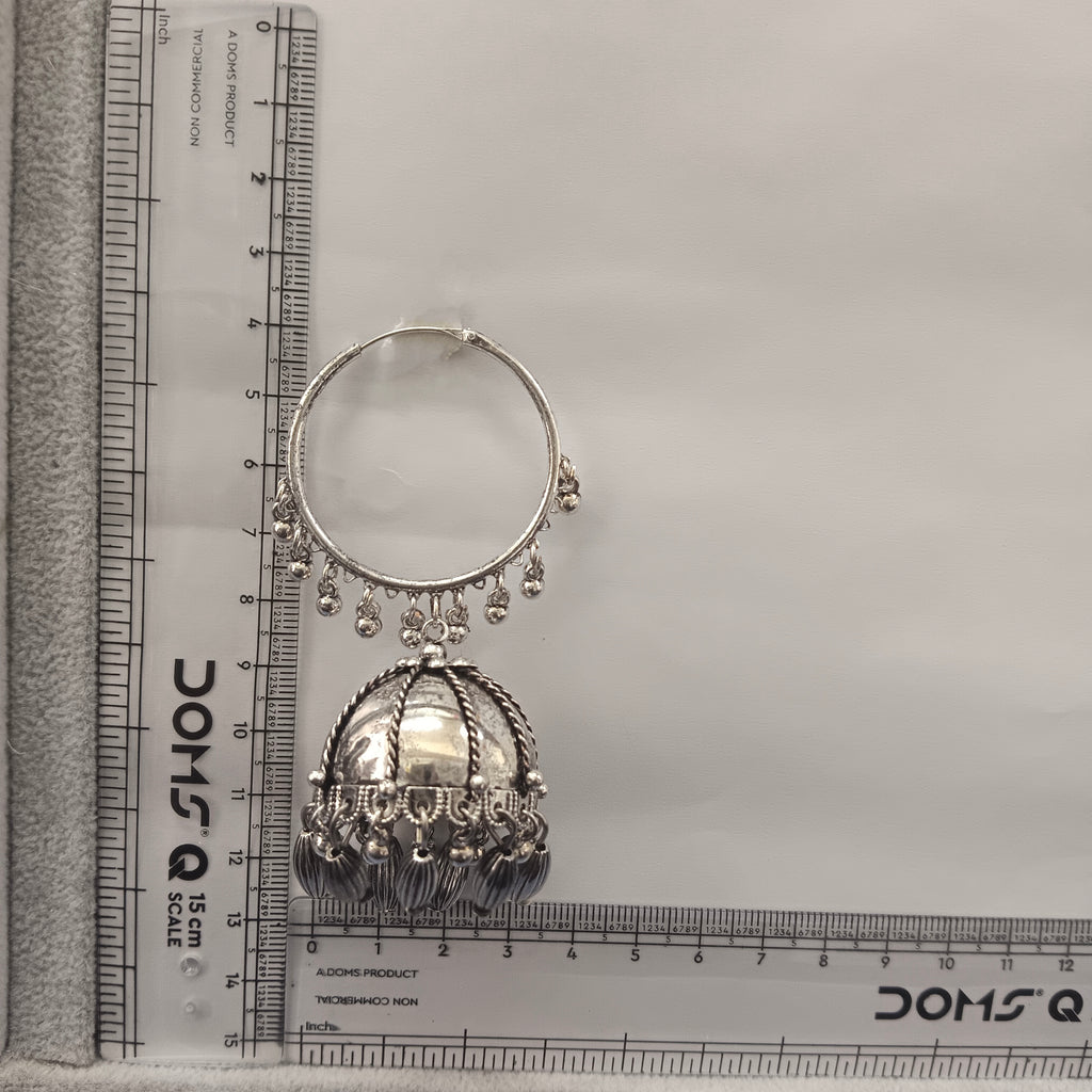 The99Jewel Oxidised Hoop Jhumka Earrings for Girls & Women