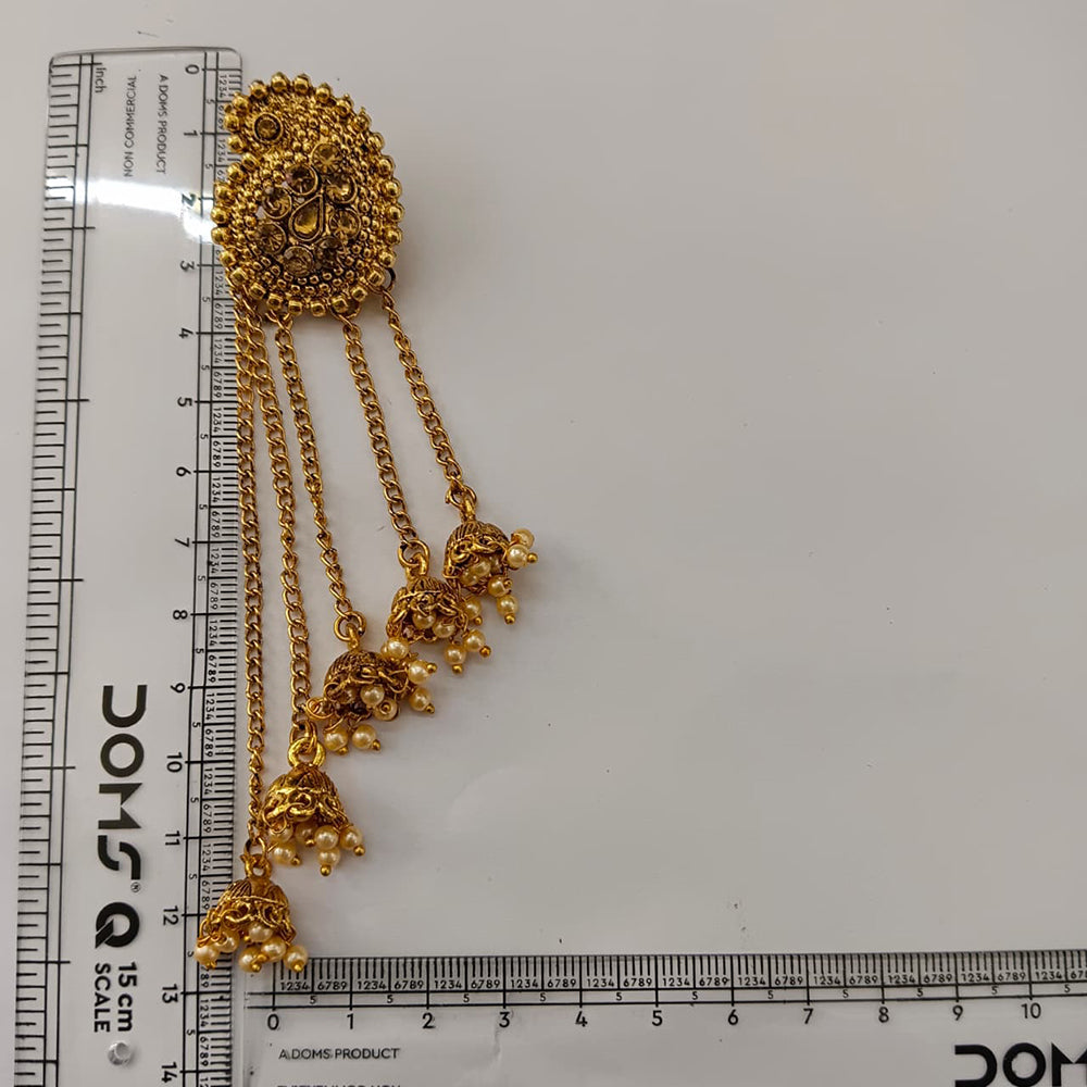 The99Jewel Traditional Gold Plated Austrian Stone Pearl Kashmiri  Jhumki Earrings for Women