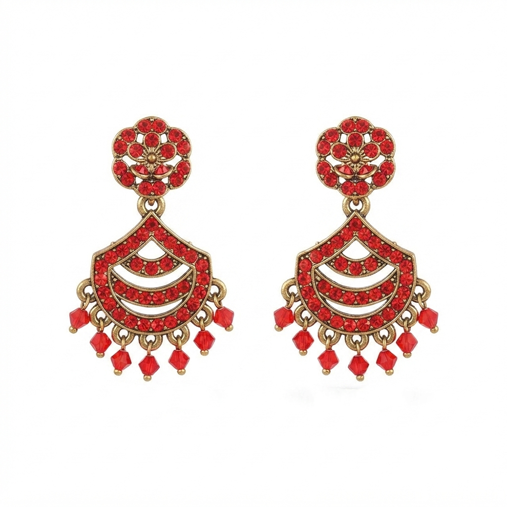 The99Jewel Designer Stone & Pearl Chandelier Earrings for Women